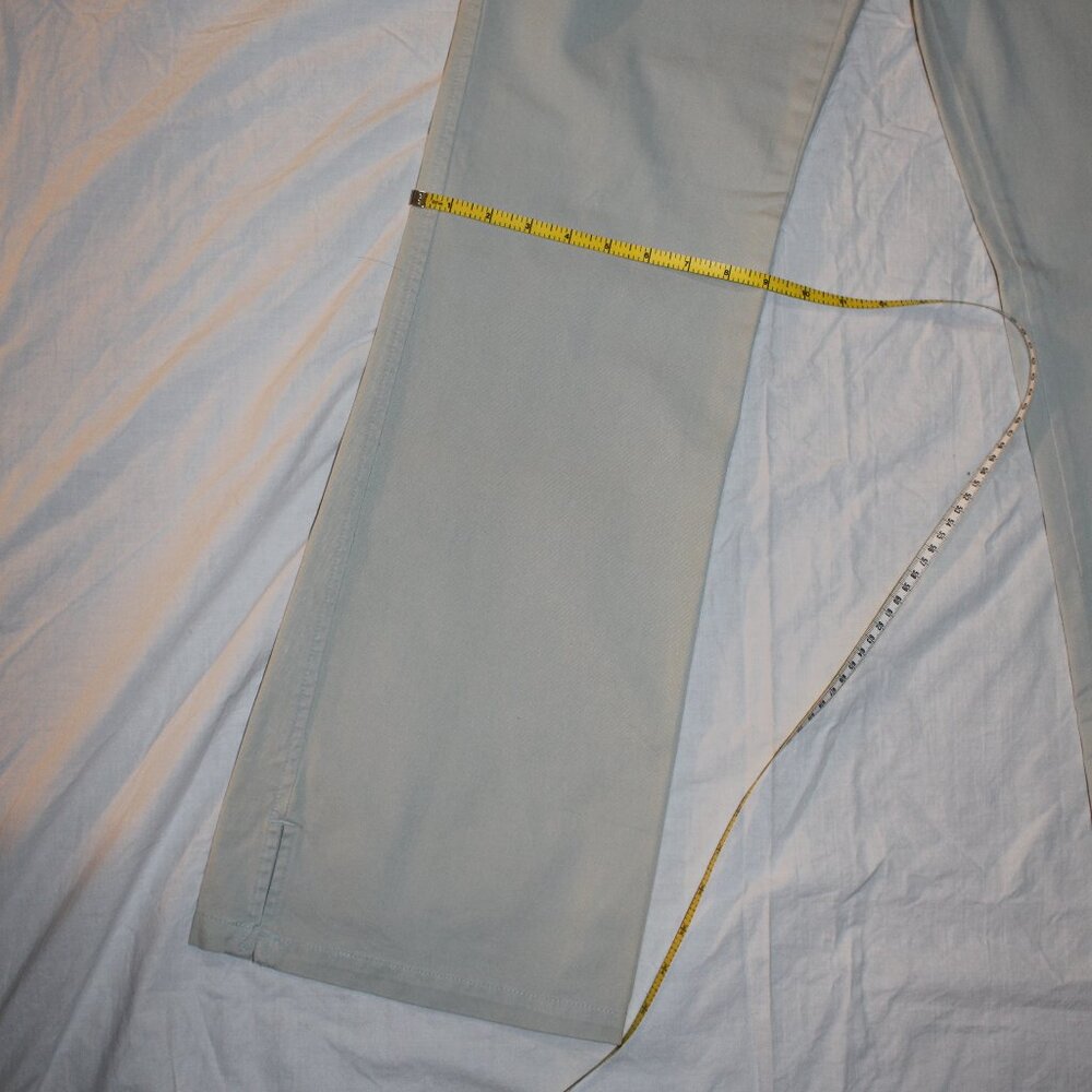NWT - Abercrombie & Fitch Dusty Blue Sz 6 Long Chino Pant Button Fly Flap Pocket - Picture 6 of 15